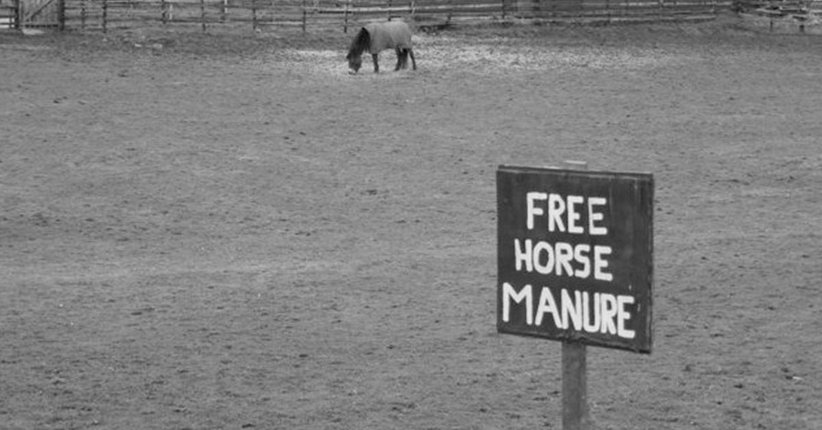 free horse manure sign