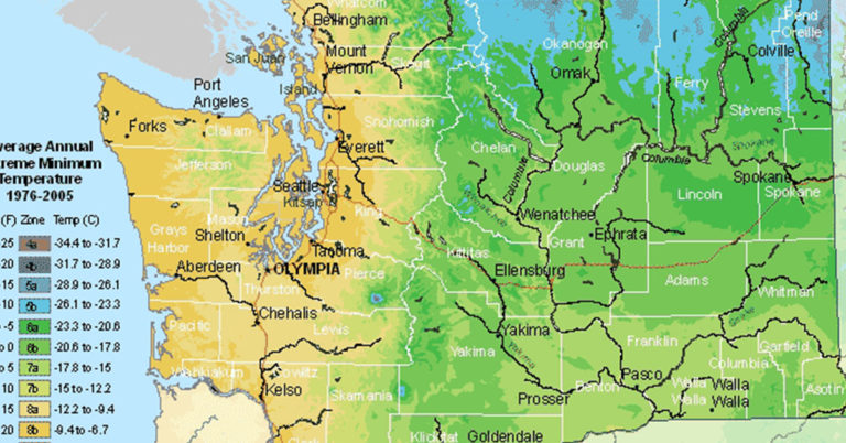 USDA Hardiness Zone Map For Washington - Featured image