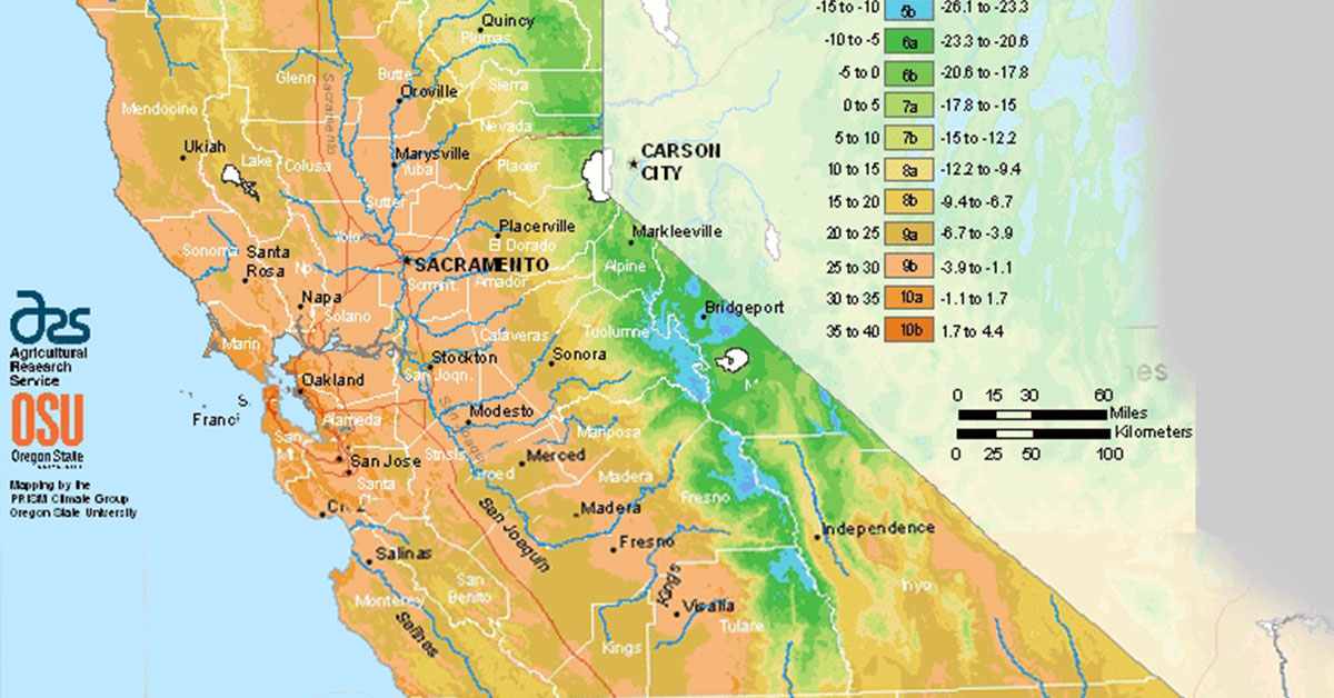 USDA Hardiness Zone Map For California The Garden Magazine