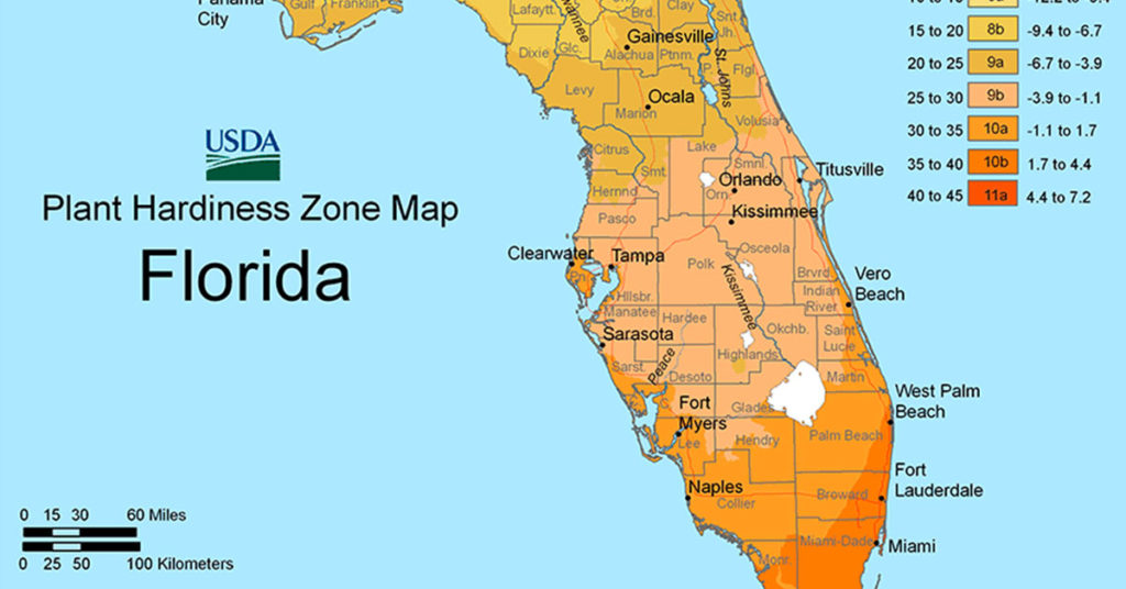 Miami FL USDA Hardiness Zone Map - Florida Hardiness Map 1024x536 