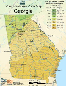 USDA Hardiness Zone Map For Georgia - The Garden Magazine