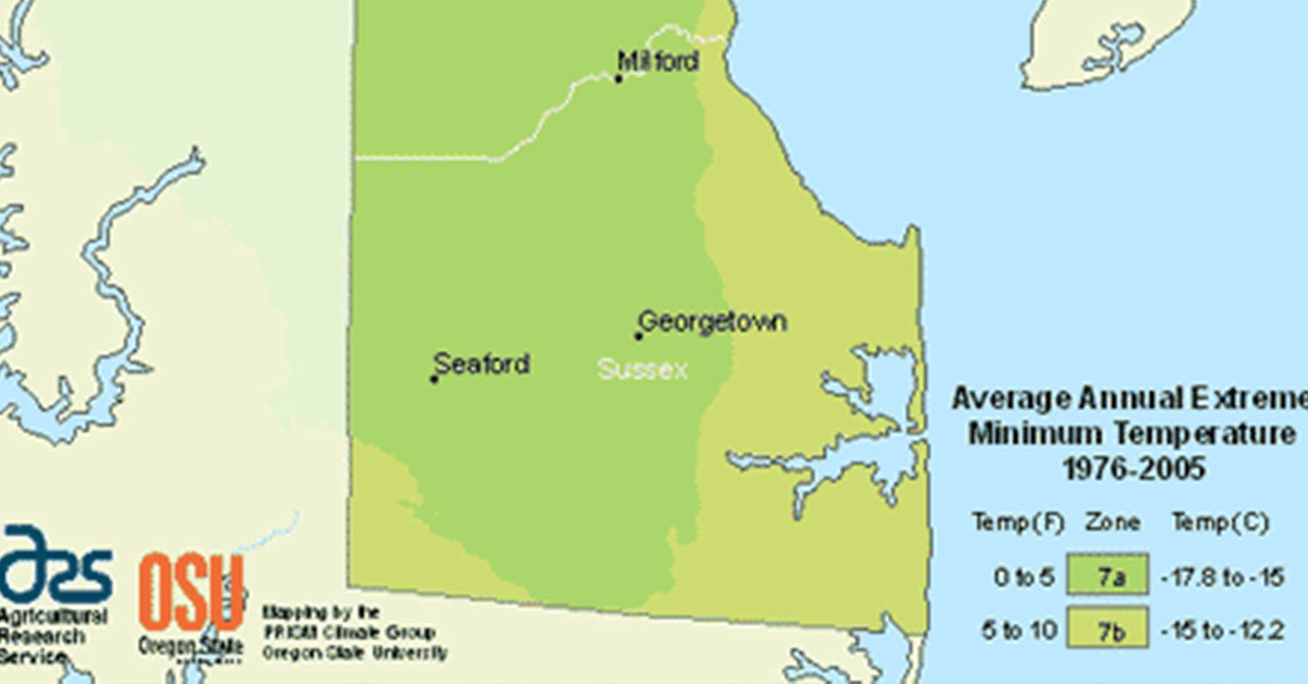 hardiness zone map for delaware