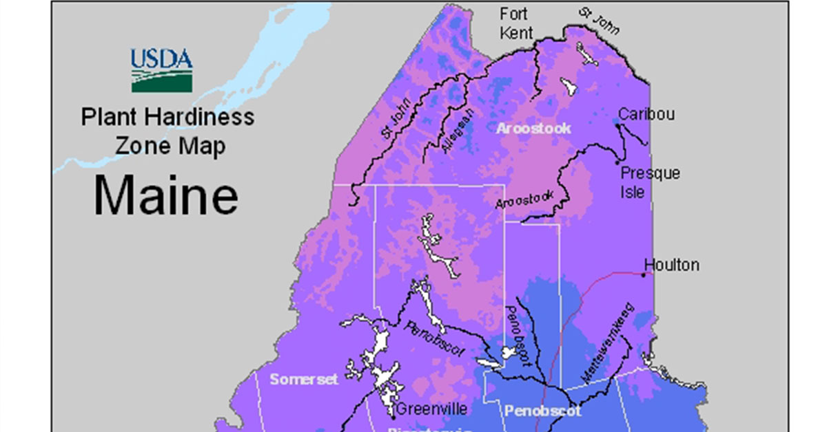 USDA Hardiness Zone Map For Maine The Garden Magazine