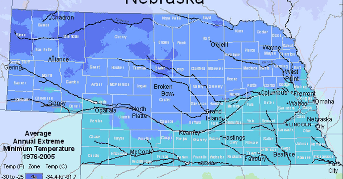 nebraska hardiness zone map
