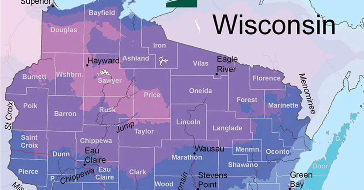 Wisconsin hardiness zone map