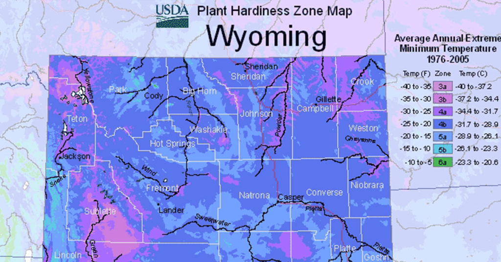 USDA Hardiness Zone Map For Wyoming The Garden Magazine Wyoming 1024x536 