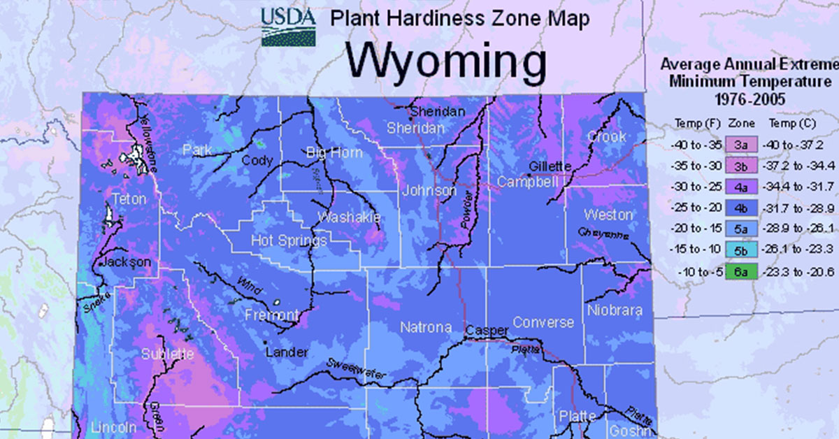 wyoming hardiness zone map