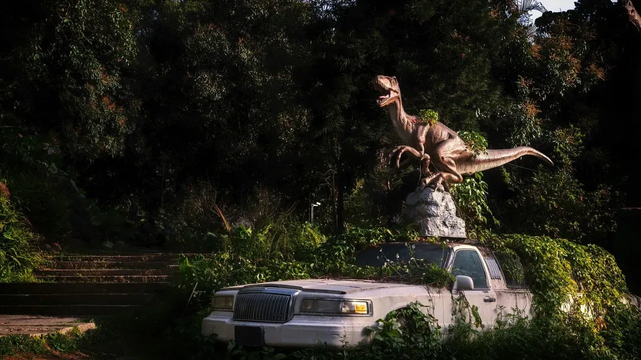 Inflatable Dinosaurs Wed at San Francisco City Hall