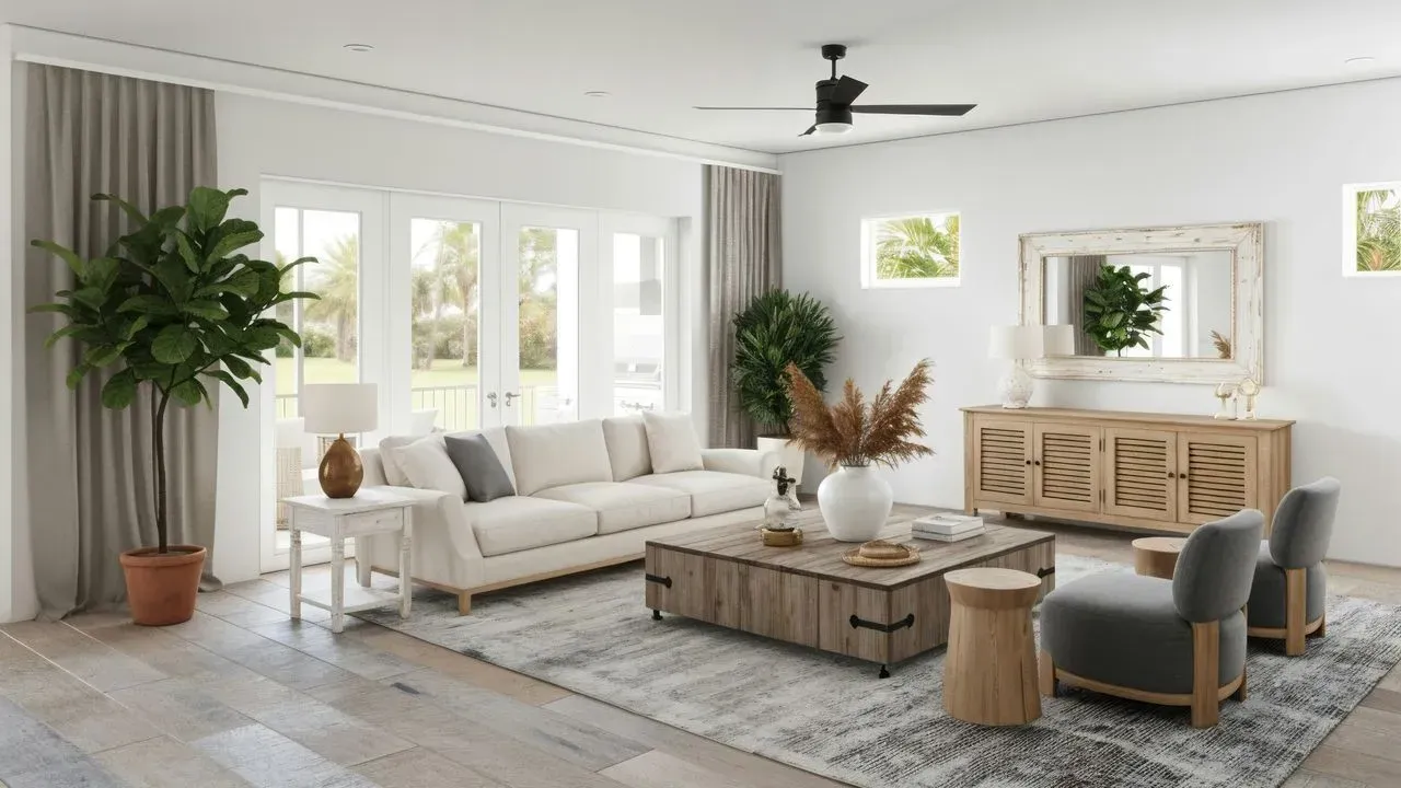 How a Simple Coastal Living Room Makeover Gets That Designer Look on a Budget
